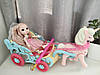 Карета з поні дитяча іграшка лялька шарнірна 15 см музика звук світло їздить 4 види розмір іграшки 33 см, фото 5