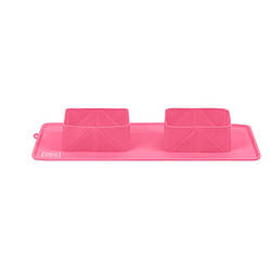 Collar (Коллар) Waudog Silicone миска складана 385х230х50 мм (рожевий/блакитний/жовтий/сірий) рожевий