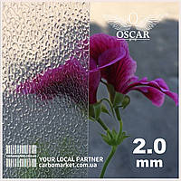 Монолітний полікарбонат 1025Х3050Х2 мм прозорий Embossed TM OSCAR-PR Solid (ОСКАР-Преміум) Сербія