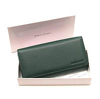 Женский кожаный удобный кошелек Marco Coverna (3020) зеленый