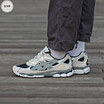 Чоловічі кросівки Asics Ael NYC Grey (бежеві) модні низькі кросівки 1279TP Асікс топ, фото 3