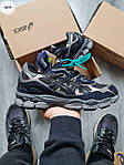 Чоловічі кросівки Asics Ael NYC Dark Blue (сірі із синім) модні низькі кросівки 1280TP Асікс топ, фото 3
