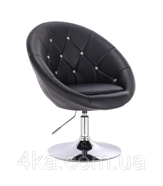 Крісло перукарське зі стразами HC8516CN, чорне