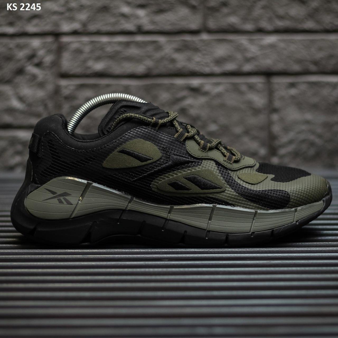 Чоловічі кросівки Reebok Zig Kinetica II (зелені) модні повсякденні кросівки KS 2245 Рибок топ, фото 1