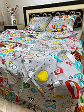 2-спальний з европростыней сімейний розмір різнокольоровий, фото 3