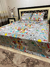 2-спальний з европростыней сімейний розмір різнокольоровий, фото 2