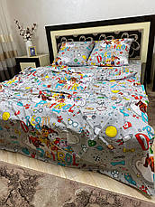 2-спальний з европростыней сімейний розмір різнокольоровий, фото 5
