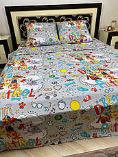 2-спальний з европростыней сімейний розмір різнокольоровий, фото 4