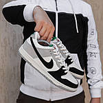 Чоловічі кросівки Nike SB (білі з чорним) модні повсякденні демісезонні кросівки 2428 Найк топ, фото 6