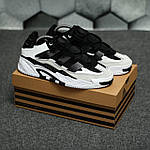 Чоловічі демісезонні кросівки Adidas Niteball (білі з чорним) стильні повсякденні кроси 1835 Адідас топ, фото 7