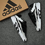 Чоловічі демісезонні кросівки Adidas Niteball (білі з чорним) стильні повсякденні кроси 1835 Адідас топ, фото 9