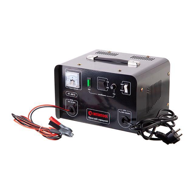 Пристрій зарядний INTERTOOL AT-3015, 230 В, ~50 Гц, 600 Вт, 12/24 В, 30 А, 20-400 Аг