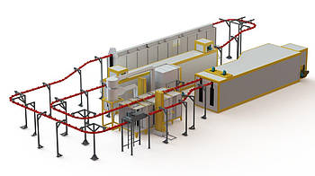 Автоматична лінія порошкового фарбування