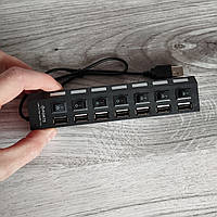 Переходник адаптер USB 2.0 HUB на 7 портов ЮСБ хаб