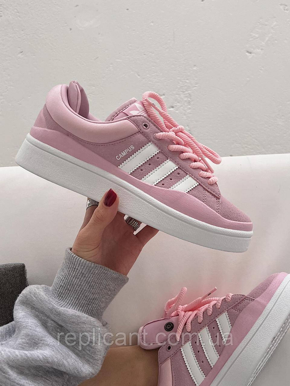 Кроссовки женские Adidas Campus Bad Bunny Pink/White жіночі кросівки Adidas, фото 1