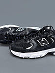 Чоловічі демісезонні кросівки New Balance 530 (чорно-білі) стильні спортивні стильні кроси 6521 НБ топ, фото 9