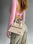 Жіноча сумка Jacquemus Beige (бежева) елегантна гарна зручна сумочка AS402 топ, фото 3