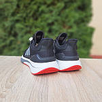 Чоловічі кросівки Adidas EQ 21 RUN (чорні з червоним) стильні повсякденні кроси 11094 Адідас топ, фото 4