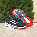 Чоловічі кросівки Adidas EQ 21 RUN (чорні з червоним) стильні повсякденні кроси 11094 Адідас топ, фото 6