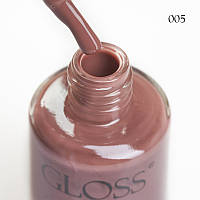 Лак для нігтів коричневий Lacquer Nail Polish GLOSS 005, 11 мл