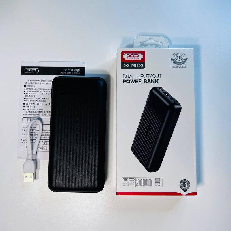 Повербанк XO PB302 20000 mAh 2USB с LED индикатором заряда,Универсальный аккумулятор для телефона переносной - фото 2 - id-p2076484979