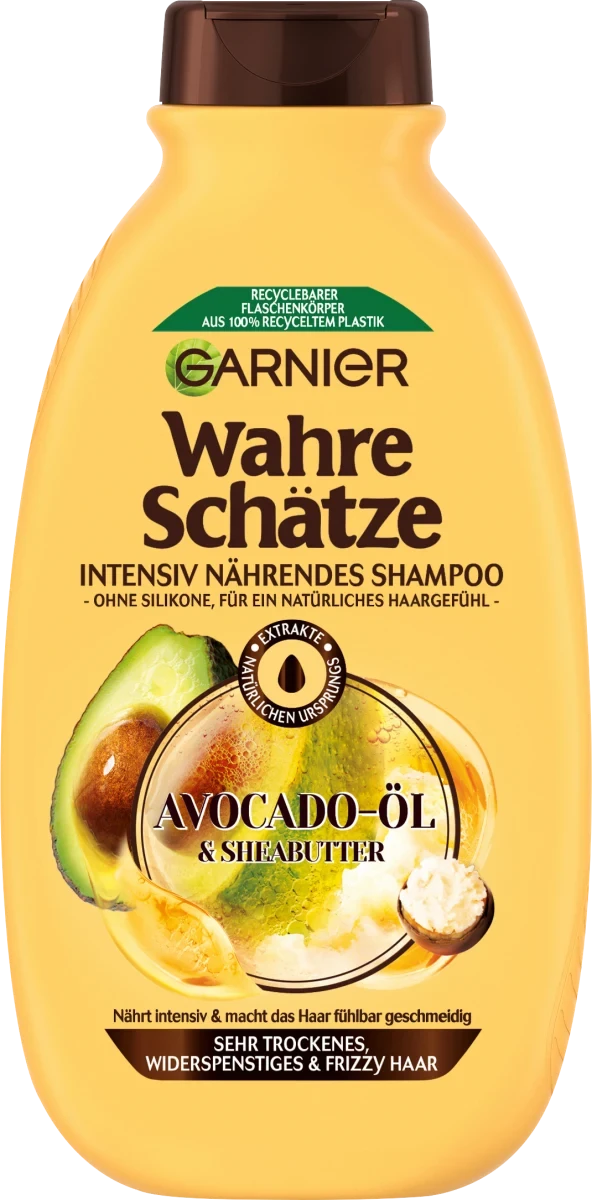 Шампунь для волосся GARNIER Wahre Schätze Avocado-Öl & Sheabutter, 300 мл.
