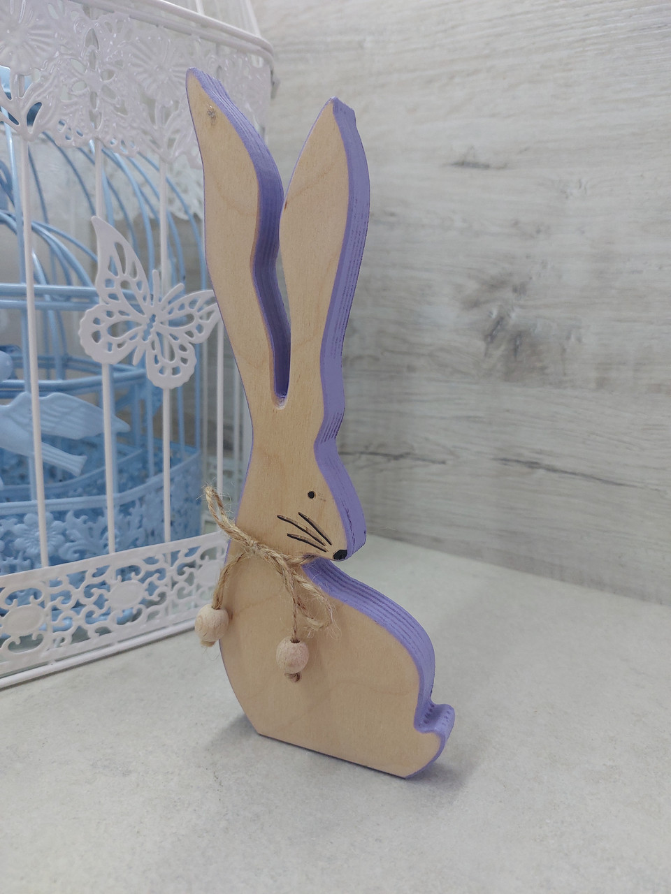 Кролик дерев'яний 22×7 см, фото 1