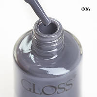 Лак для ногтей серый Lacquer Nail Polish GLOSS 006, 11 мл