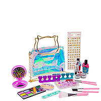 Набор детской косметики стильная сумочка игрушечная палетка теней, лаки, кисти, аксессуары 768-9