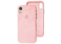 Чехол Alcantara на iPhone XSMAX FULL PREMIUM QUALITY Розовый