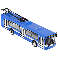Игрушечный транспорт Троллейбус 6407B "Автопарк" 1:72 детский троллейбус металлический (Синий)