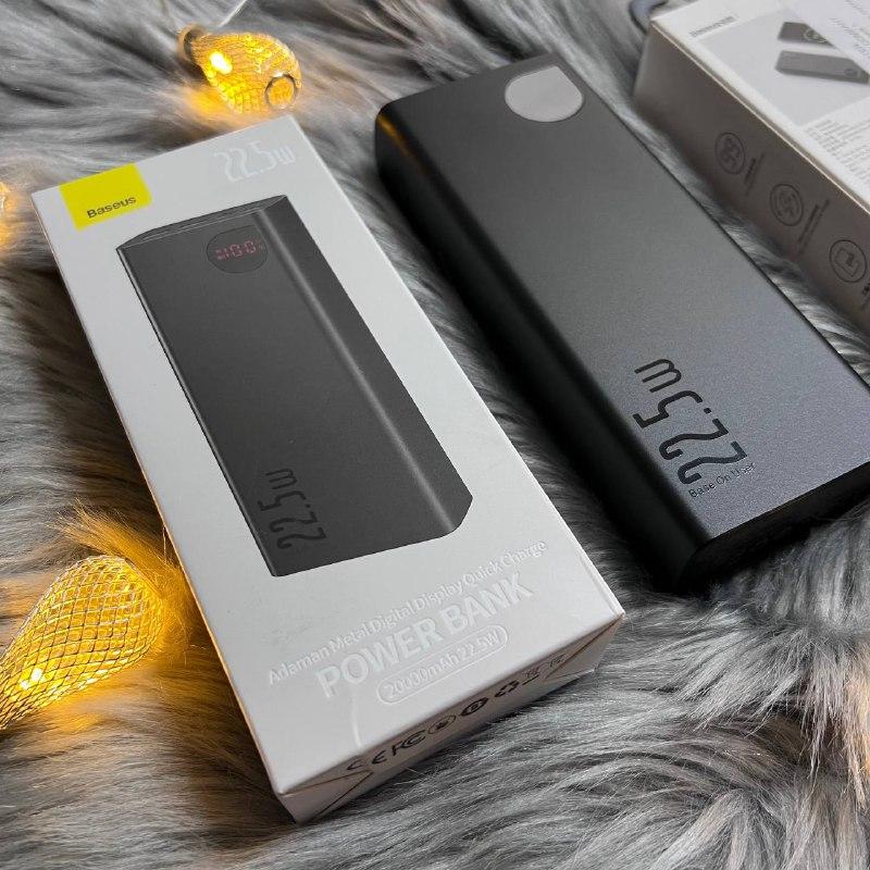 УМБ Павербанк Baseus Adaman 20000mAh 22.5W с технологией QC3.0+PD3.0,Power bank с быстрой зарядкой на 5 портов - фото 3 - id-p2076488178