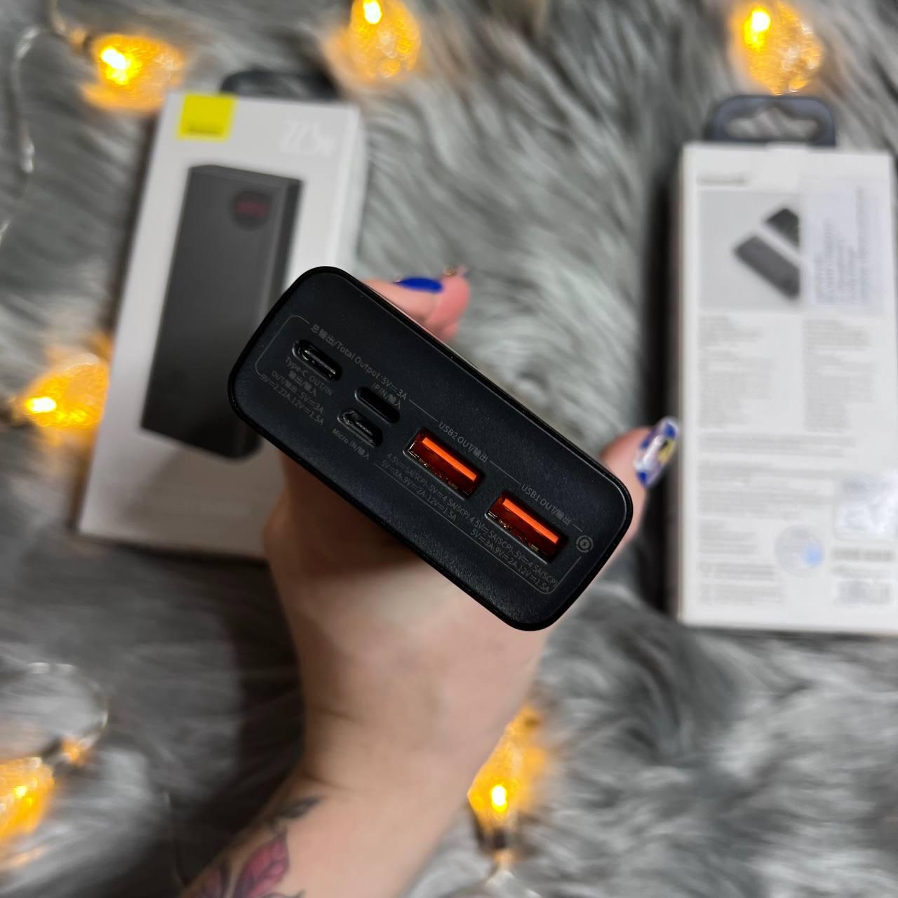 УМБ Павербанк Baseus Adaman 20000mAh 22.5W с технологией QC3.0+PD3.0,Power bank с быстрой зарядкой на 5 портов - фото 8 - id-p2076488178