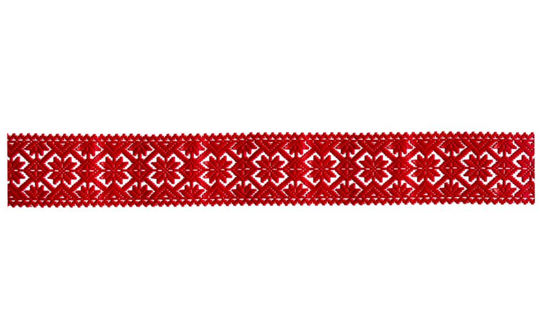 Солодка кондитерська прикраса "Мереживо" вишиванка, червоне