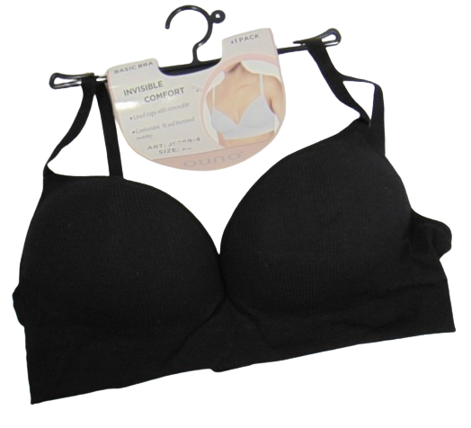 Топ-бастгальтер рубчик бавовна Ouno 58694 M чорний, фото 1