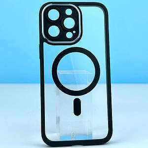Накладка Case Edge Matte Chrome Insert Magsafe iPhone 14 Pro Max (2022) 6.7", 7 Чорний