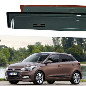 Дефлектори вікон вітровики на авто Hyundai i20 хетчбек 5 дверний 2014 - 2018