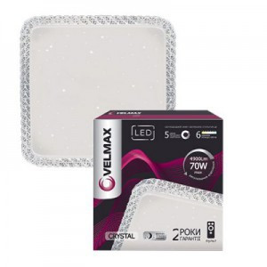 Світлодіодний світильник Velmax Smart Light V-CL-CRYSTAL-S-70S 70W-3000-6500K з пультом керування, 23-42-64