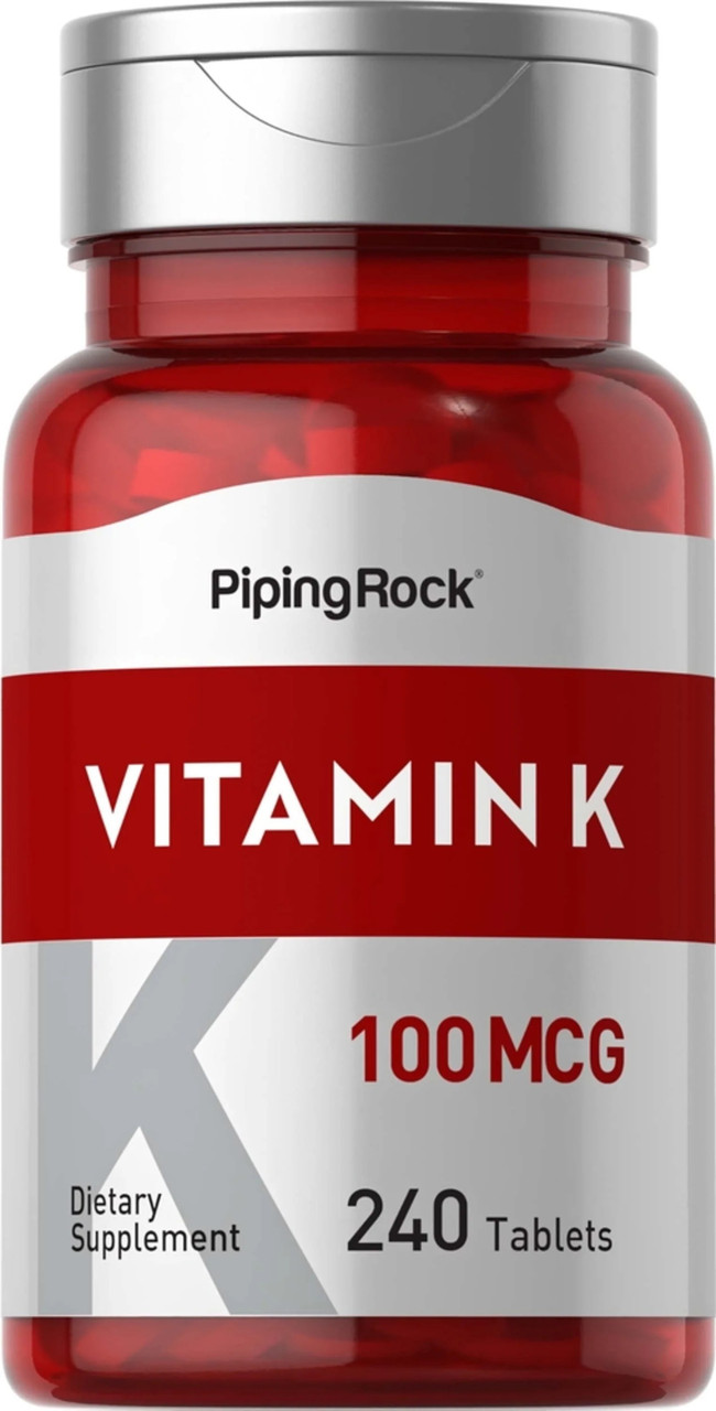 Вітамін К Piping Rock Vitamin K 100 mcg 240 Tablets, фото 1