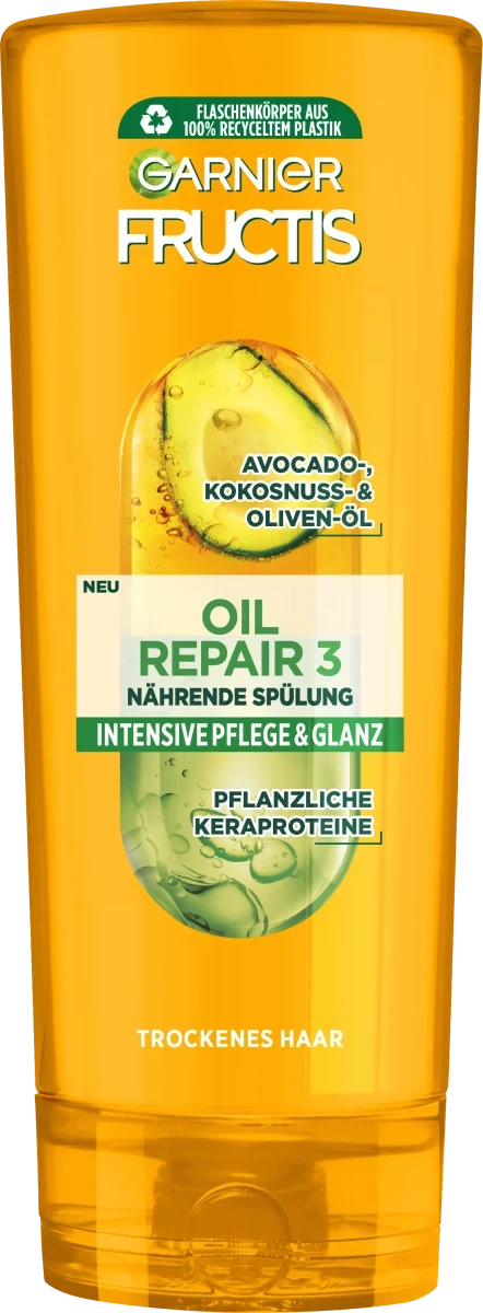 Кондиціонер для сухого і пошкодженого волосся GARNIER FRUCTIS Oil Repair 3, 250 мл.