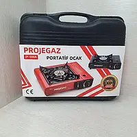 Газовая плитка Projegaz JY-500A с пьезоподжигом в кейсе 2300 Вт, Компактная туристическая печка tac