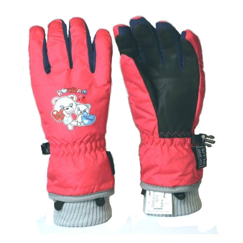 Дитячі рукавички Echt гірськолижні, червоний (C082-red) — 6-7 років, фото 1