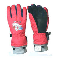 Детские перчатки Echt горнолыжные, красный (C082-red) - 6-7 лет