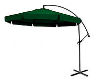 Большой зеленый садовый зонтик, складной 350 см, Зеленый садовый зонтик, Большой зонтик для пикника