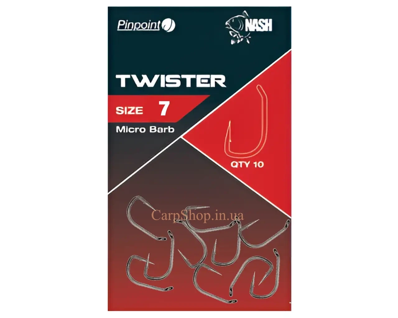 Гачки Nash Pinpoint Twister, size 7