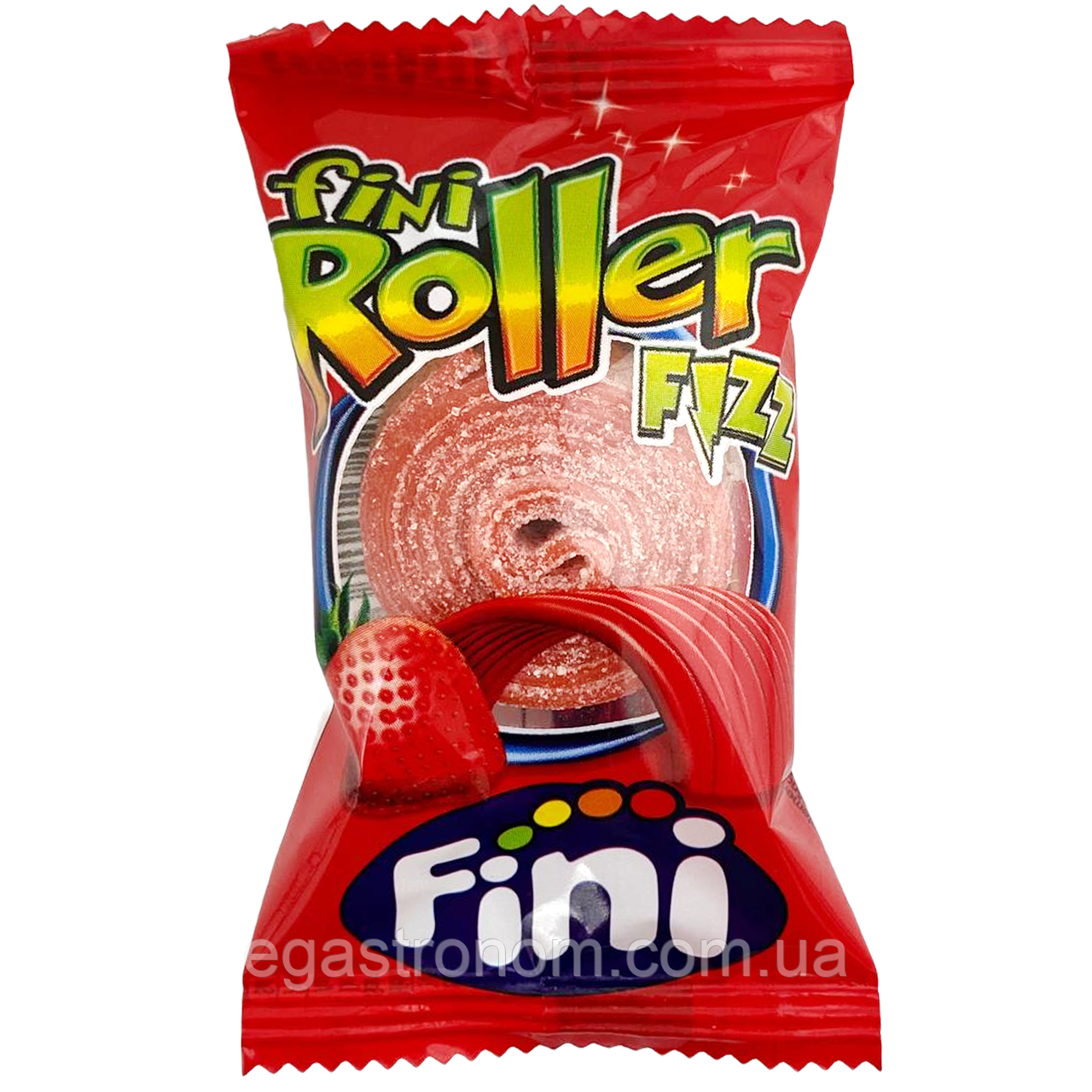 Цукерки жувальні роллер полуниця (без глютену) Фіні Fini roller strawberry 20g 40шт/пач (Код: 00-00014716)