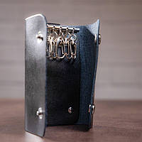 Стильная кожаная ключница Vintage 14934 Черная Отличное качество