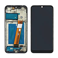 Дисплей экран Samsung A015M Galaxy A01 (2020) + сенсор Black Чёрный с рамкой (гарантия 3 мес.)