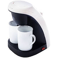 Кофеварка капельная 450W на две чашки LEM-0620, Белый / Кофемашина / Электрическая кофеварка