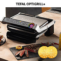 Электрический гриль Tefal OptiGrill GC716D12 + пластины для вафель